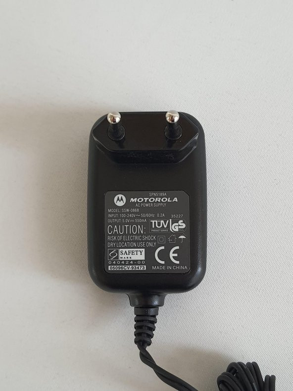 Motorola SSW-0868 Mini Usb Şarj Adaptörü 5V 550mA Şarj Cihazı SPN5189A - 3
