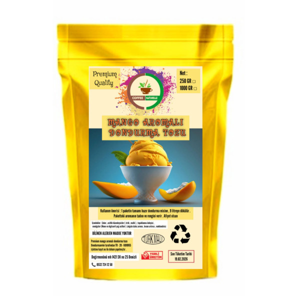 Mango Aromalı Dondurma Karışımı
