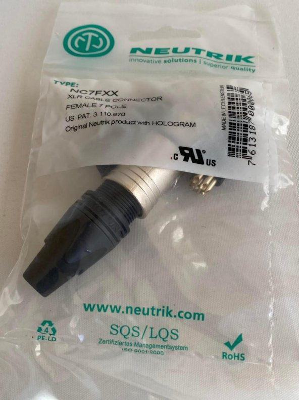 Neutrik NC7FXX 7 Pin Dişi Xlr Konnektör - 4