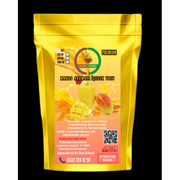 2 adet Mango Aromalı İçecek Tozu 250 gr