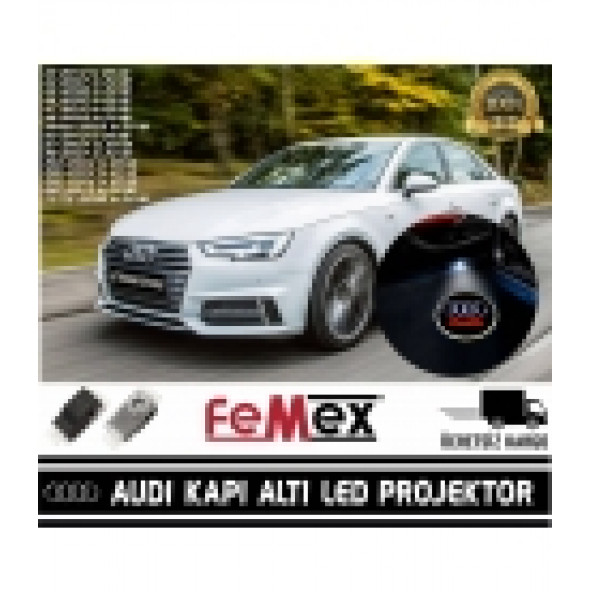 Audi  Araçlar İçin ORİJİNAL Geçmeli Soketli Kapı Altı Led Logo - 3
