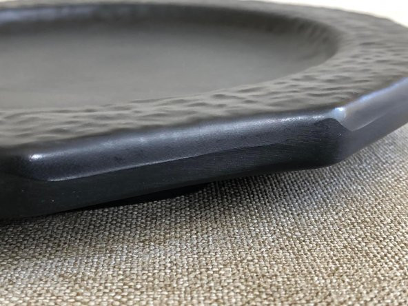 Melamin Çukur Köşeli Servis Tabağı Siyah 25cm - Melamin Sunum Tabağı - 4