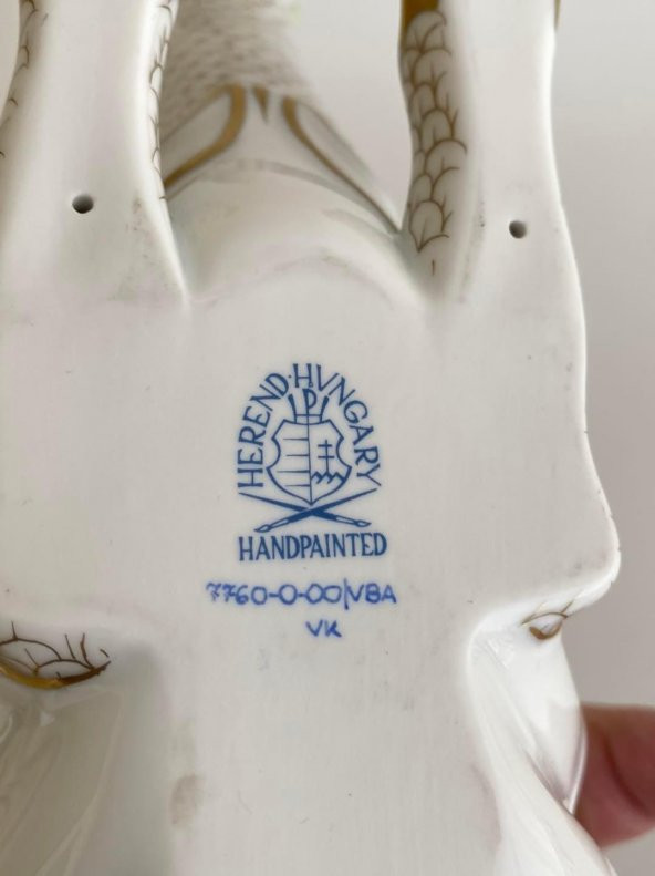 Herend 7760-0-00 Kraliçe Victoria Serisi El Boyama Ejderha Motifli Küllük - Resim 5