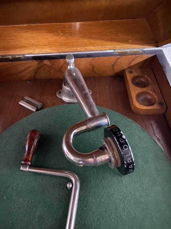 Parlaphone Antika Dolap Gramofon 050 (Kurma Kolu Kırık) - 6