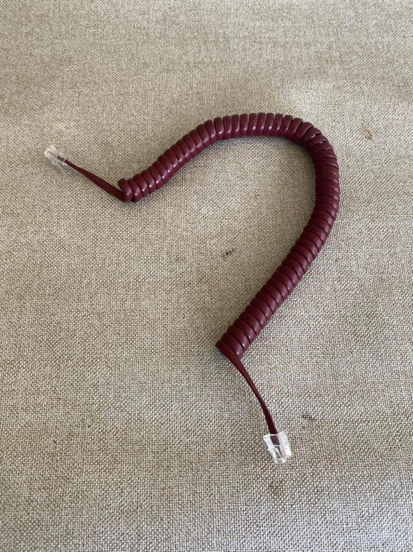 Spiralli Telefon Ahize Kablosu 2 Metre Bordo - 2