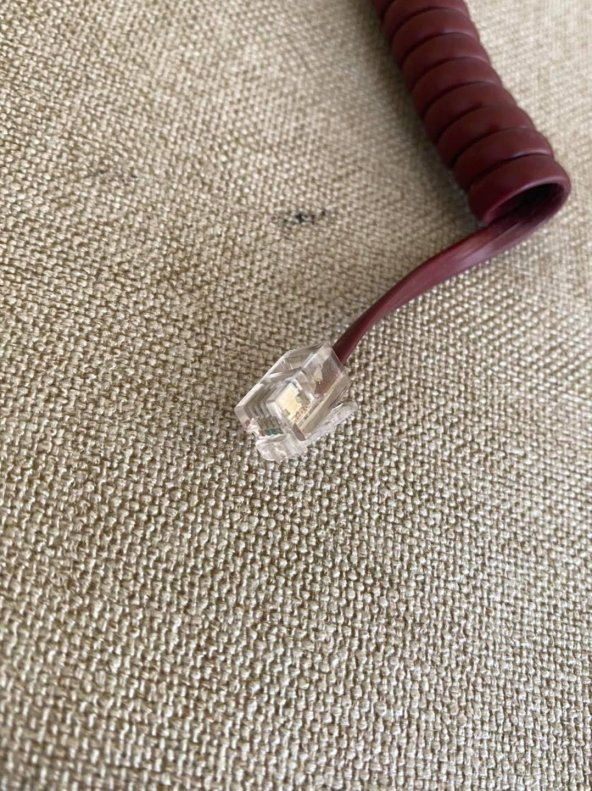 Spiralli Telefon Ahize Kablosu 2 Metre Bordo - 4