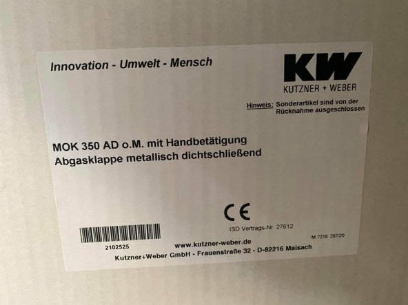 Kutzner Weber Mok 350 AD Egzos Klapesi - KW Baca Klapesi - 8