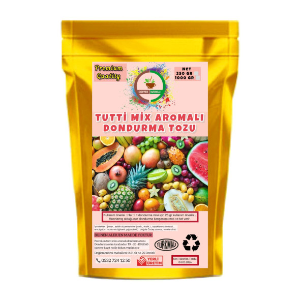 Tutti Frutti Aromali Dondurma Karışımı