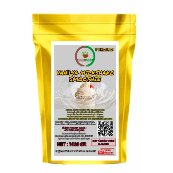 Vanilya Aromali Milkshake Tozu 1000 gr