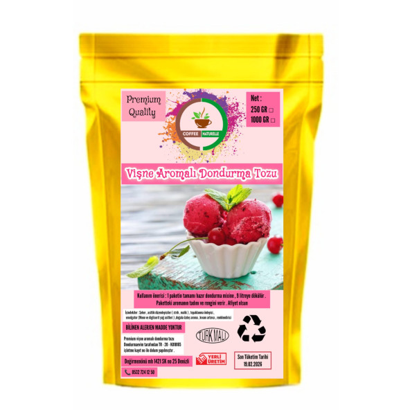 Vişne Aromali Dondurma Karışımı