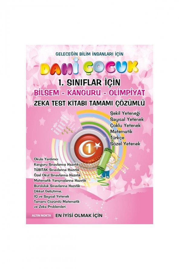 Dahi Çocuk 1. Sınıflar Için Zeka Test Kitabı