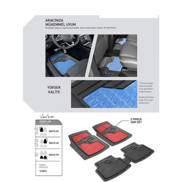 Peugeot 405 Havuzlu Yeni Nesil Universal Paspas Krom Beyaz - 3