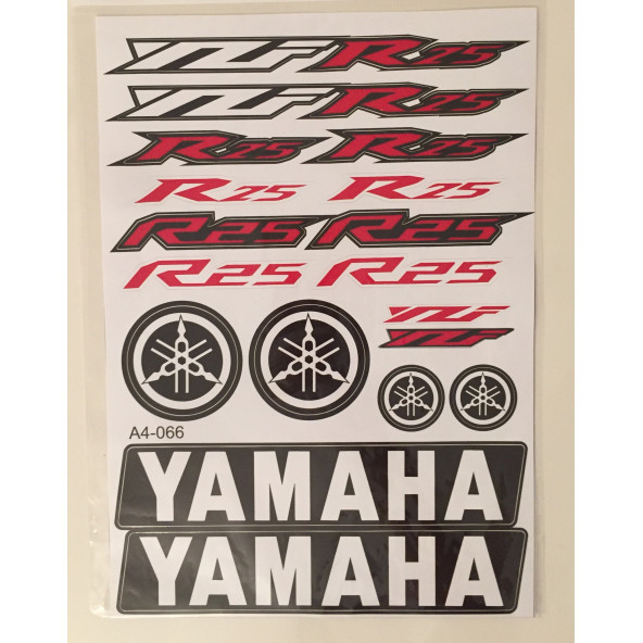 Yamaha R25 A4 Sticker Set
