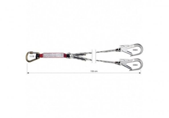 Camp Safety 5040202 Şok Emicili Çift Bacaklı Lanyard 135cm - 2