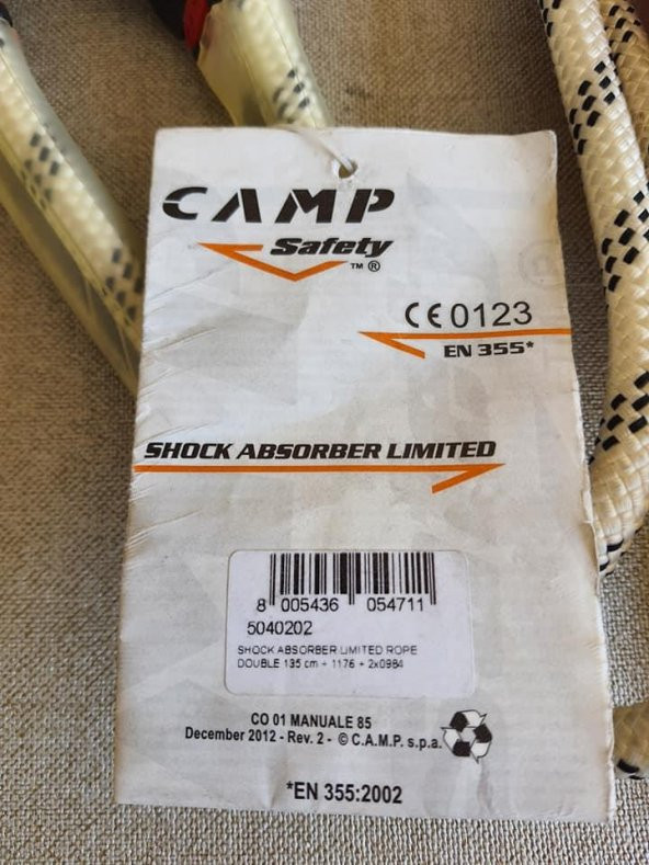 Camp Safety 5040202 Şok Emicili Çift Bacaklı Lanyard 135cm - 3