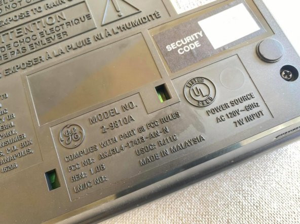 General Electric 2-9810A Vintage Telefon Telesekreter Makinesi 110V - 7