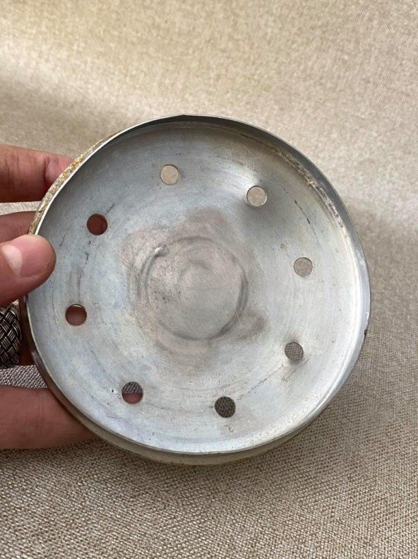 Fındık Motifli Gümüş Kaplama Delikli Kapak 12cm - 5