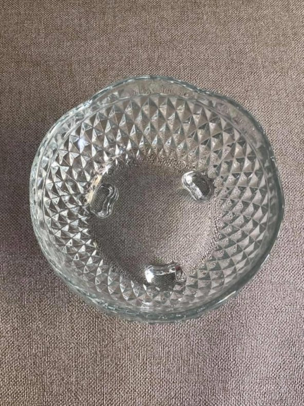 Vintage 3 Adet Kesme Cam Kristal Şekerlik - 4