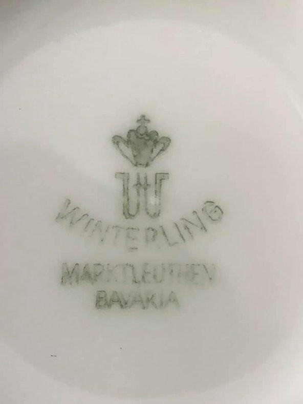 Winterling Markleuthen Bavaria Antika Porselen Fincan Takımı 10 Parça - 5