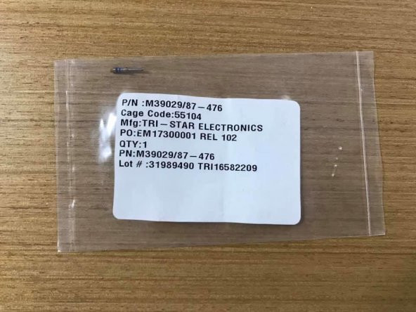 Glenair M39029/87 - 476 Circular MİL Spec Contacts Size 20 Thermocouple Pin - Dairesel Konnektör - 2
