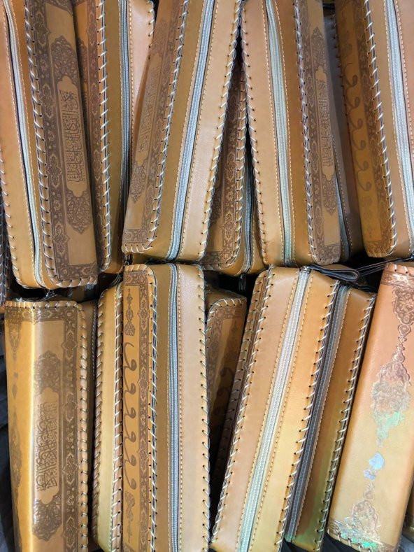 Honarkadeh Suni Deri Fermuarlı Kalemlik 28x6x6,5 Cm - 12