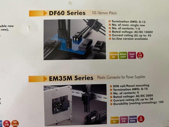 HIROSE EnerBee Kablodan Karta - Kablodan Kabloya Güç Konnektörleri - Resim 4