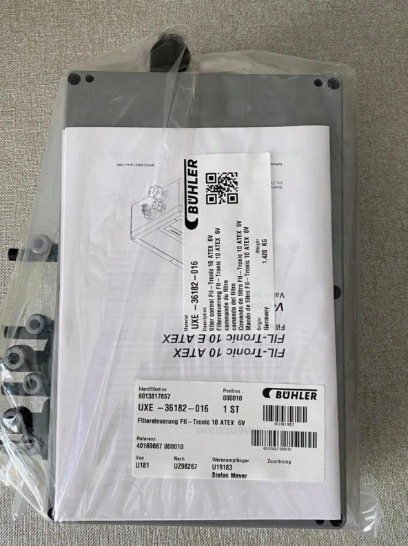 Bühler FIL-Tronic 10 ATEX 6V UXE-36182-016 Filtre Kontrol Modülü - 6