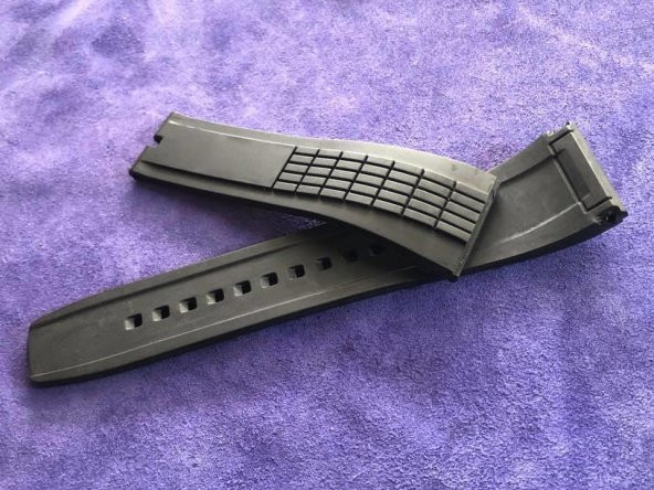Tag Heuer Uyumlu Siyah Silikon Kordon 26mm - 2