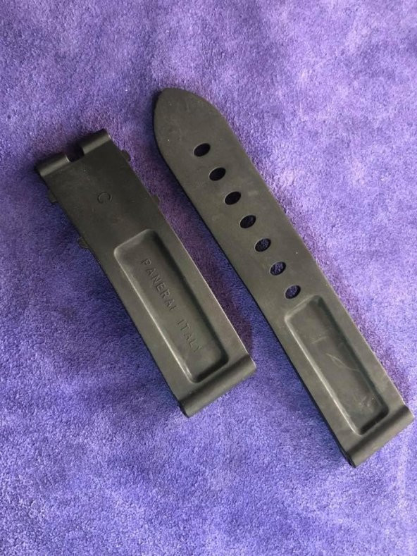 Panerai Uyumlu Siyah Silikon Kordon 22 mm - 5