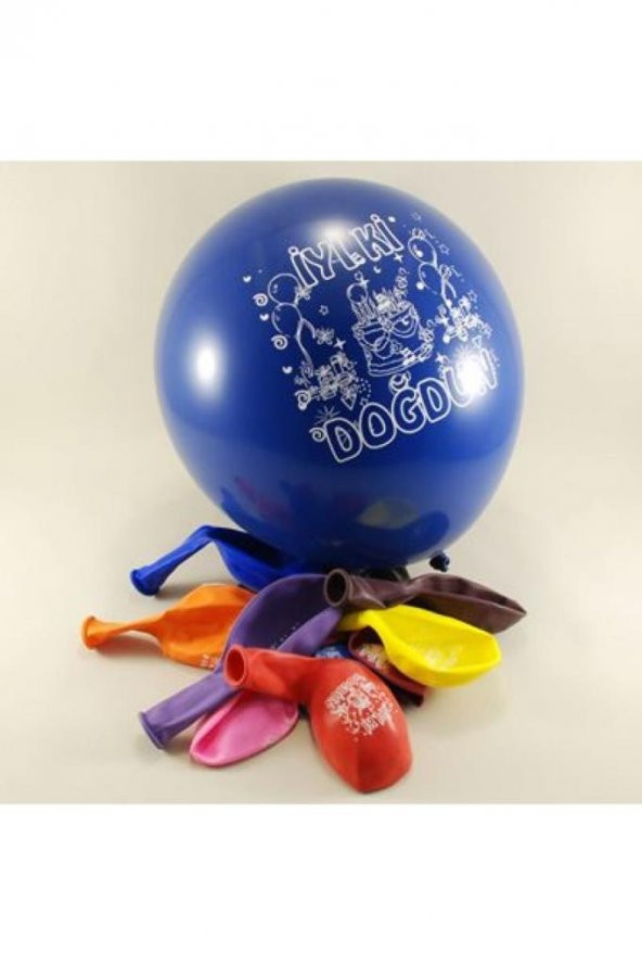 Iyiki Doğdun Baskılı Balon 16 Ad Karışık Renk