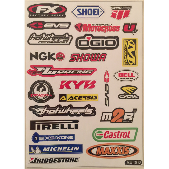 Motorsiklet Kaliteli A4 Sticker