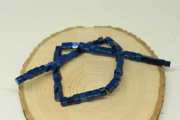 Hematit Taşı Küp Şekilli 6mm Dizi (24435) - Resim 3