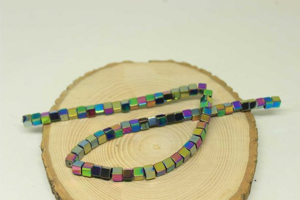 Hematit Taşı Küp Şekilli 6mm Dizi (24425) - Resim 3