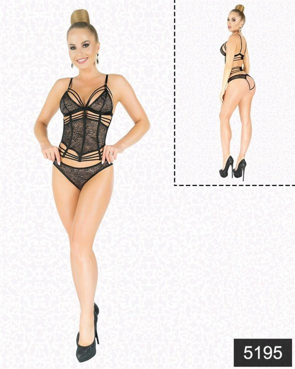 Arias Closet Simli Dantel Büstiyer Takım - 2