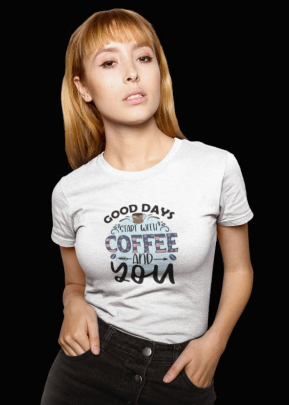 TST TEKSTİL Good Days Start with Coffee T-Shirt