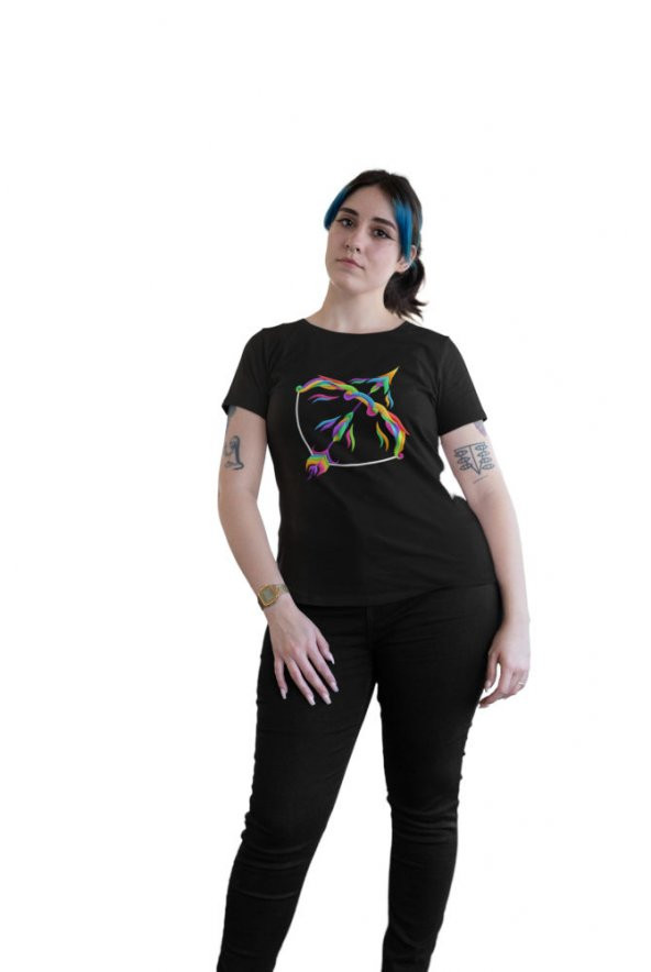 TST TEKSTİL Yay Burcu Renkli Sembol T-Shirt