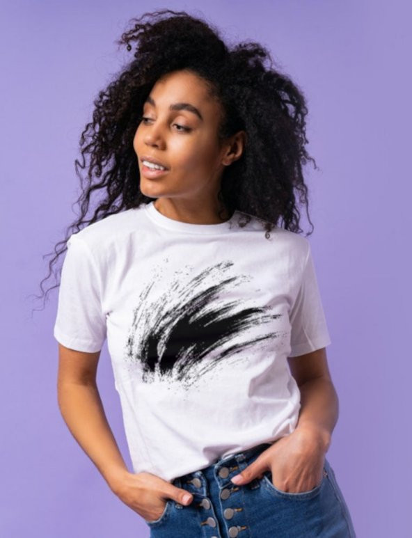 TST TEKSTİL Grunge Scratch Overlay T-Shirt
