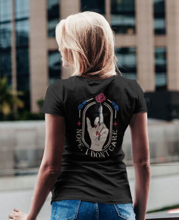 TST TEKSTİL Nope I Dont Care  T-Shirt - 2
