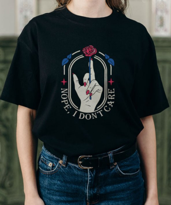 TST TEKSTİL Nope I Dont Care  T-Shirt - 1