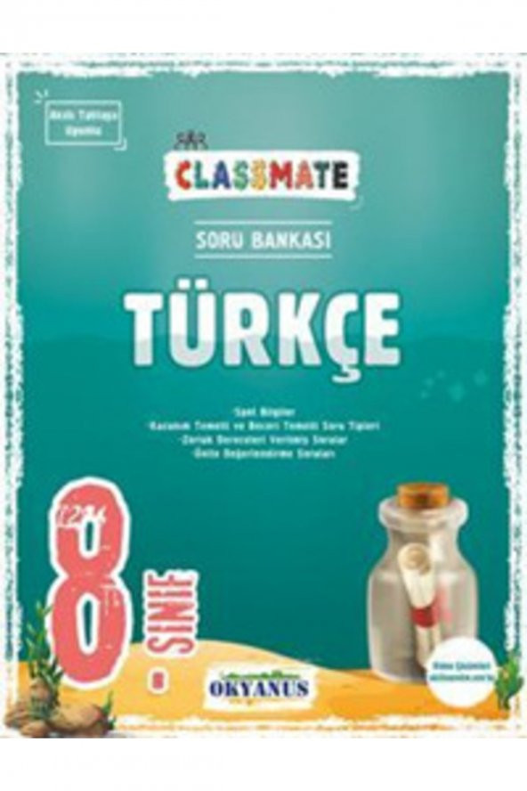 2023 Okyanus Yayınları 8. Sınıf Türkçe Soru Bankası Classmate 9786057985347