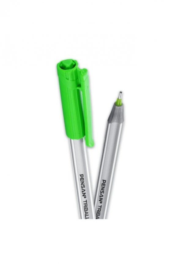 Pensan Tükenmez Kalem Triball 1.0 MM Bilye Uç Açık Yeşil 12 Lİ 1003