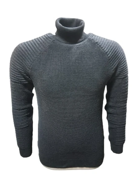 Ce-Ce 3508 Erkek Basic Tam Balıkçı Yaka Boğazlı Kazak - Resim 4