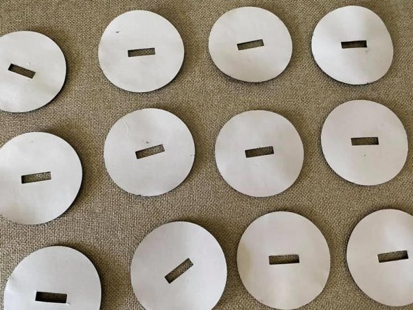 Yapışkanlı Yuvarlak Cırt Bant 56mm(Tek Taraf) 10 Adet - 9