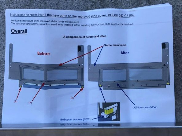 Totani BH60H Ambalaj Makinesi Sürgülü Kapak - Resim 6
