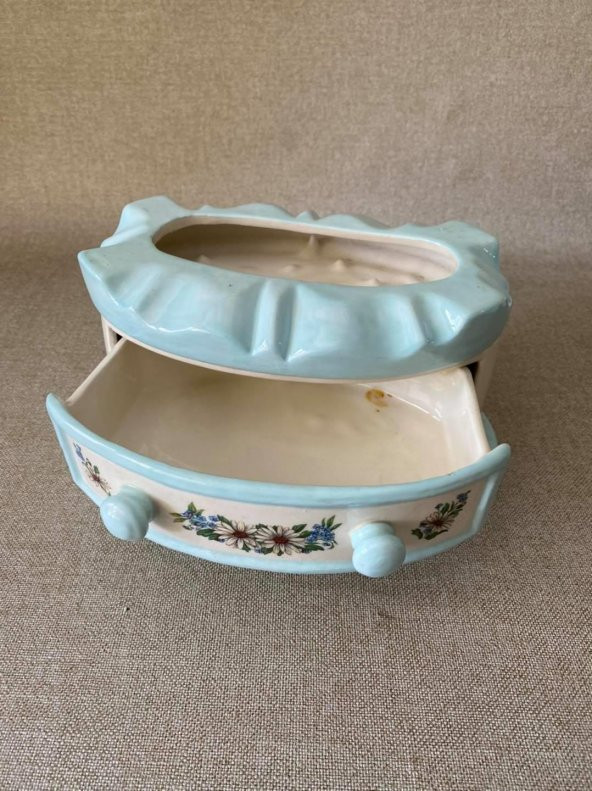 Antika Porselen Mücevher Kutusu 19x13x11cm - 3