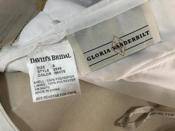 David’s Bridal Gloria Van Derbild Saten Vintage Tasarım Gelinlik Size 6 - 3