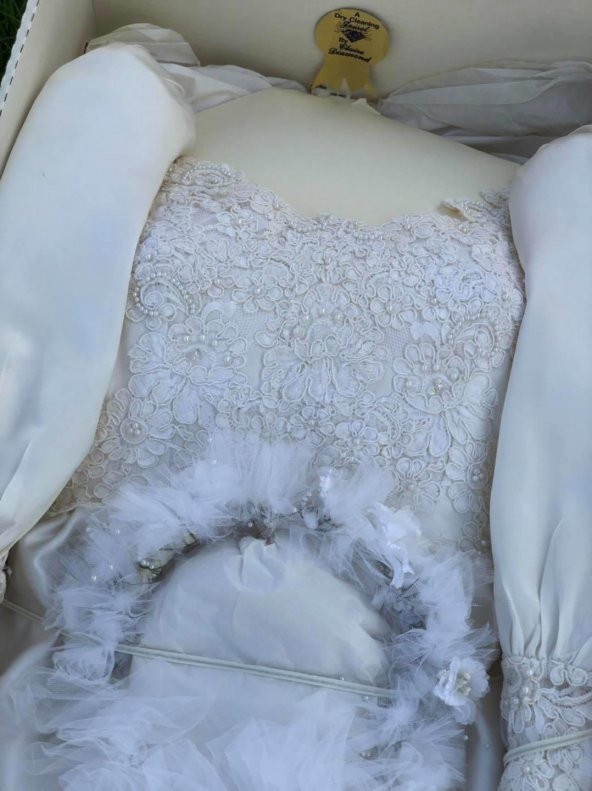 Claire Diamond Vintage Nakış İşlemeli Gelinlik - 12