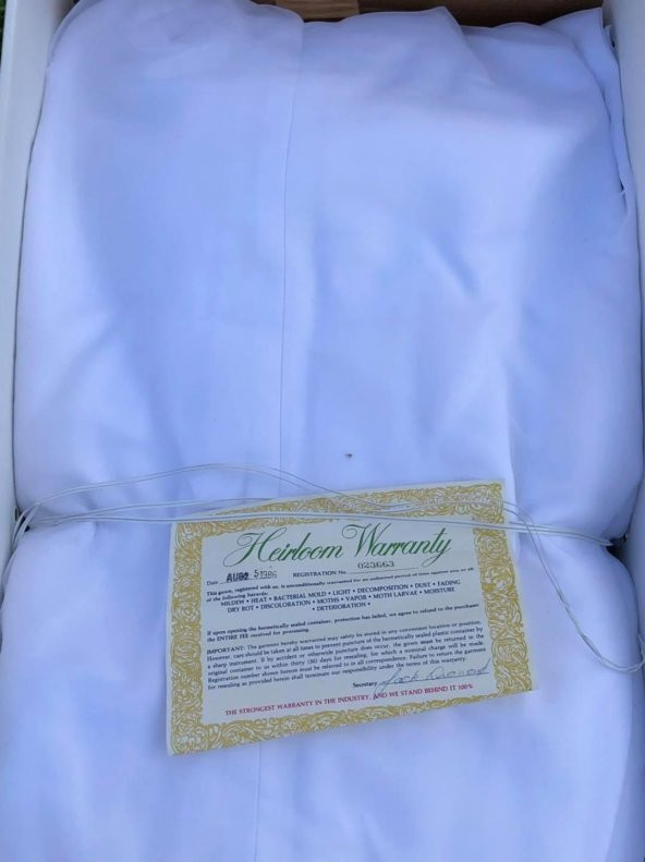 David’s Bridal Gloria Van Derbild Saten Vintage Tasarım Gelinlik Size 6 - 7