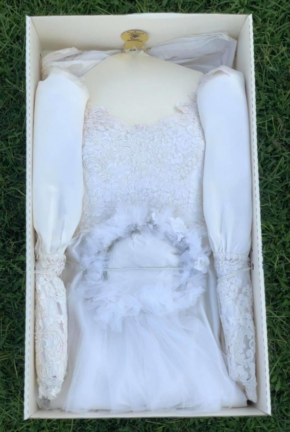 Claire Diamond Vintage Nakış İşlemeli Gelinlik - 2