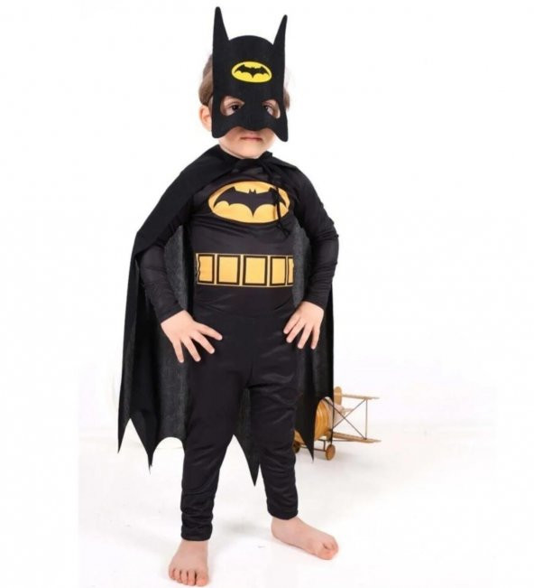 Batman Erkek Çocuk Kostümü - Pelerin ve Maskesi ile...